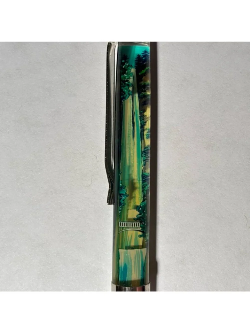Multnomah Falls Oregon Floaty Pen Waterfall Plume Moves Souvenir Promo Vintage